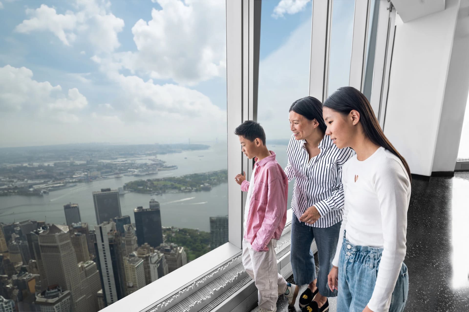 Stunning skyline view from One World Observatory, New York