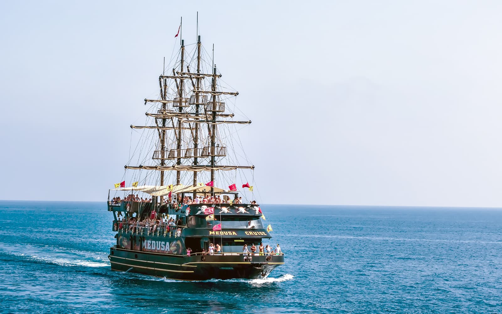 Full-Day Pirate Boat Trip from Kemer to Phaselis Bay with Lunch experience tickets in Antalya | TickYourList