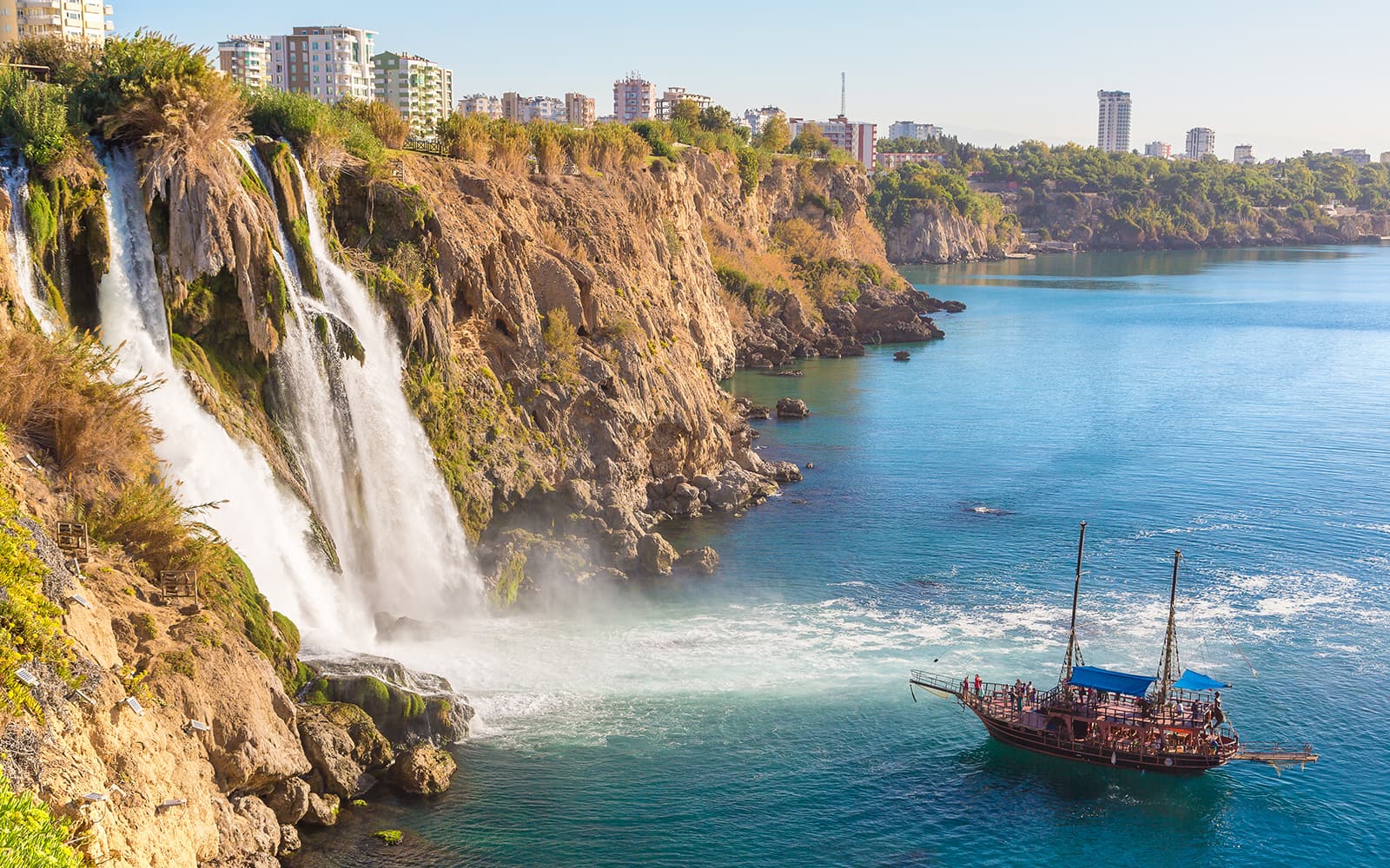 Guided Boat Tour to Lower Duden Waterfall in Antalya experience tickets in Antalya | TickYourList