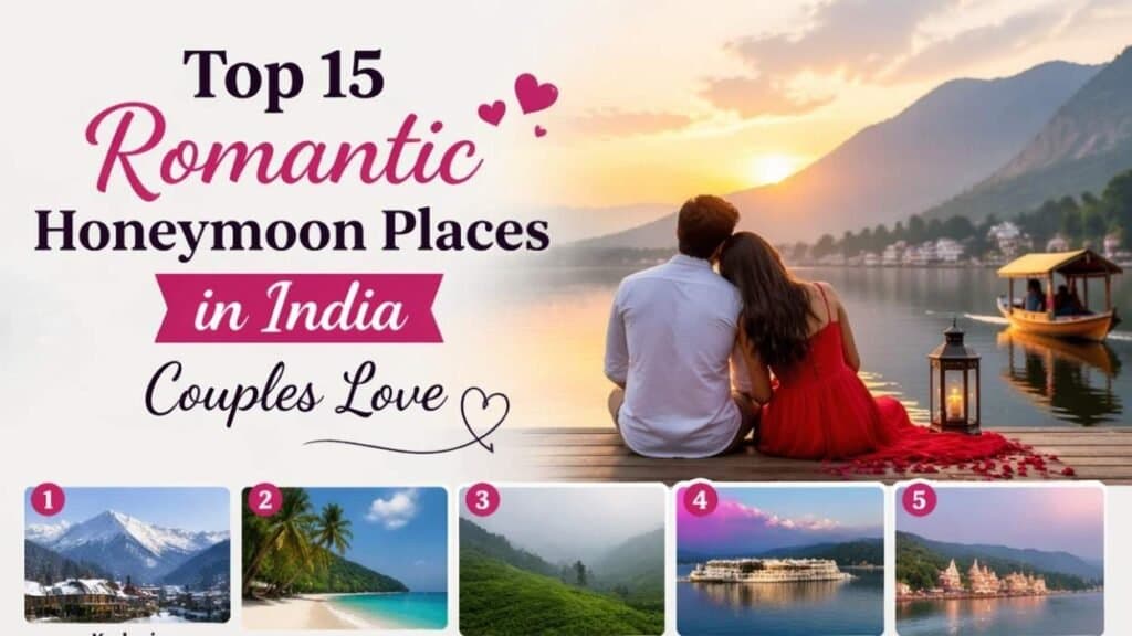 Top 15 Romantic Honeymoon Places in India Couples Love