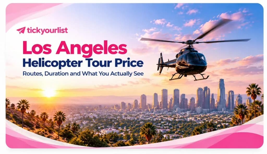 Los Angeles helicopter tour price, routes, duration and aerial sightseeing experience