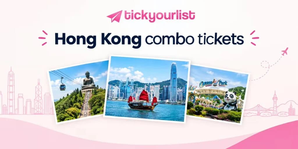 Hong Kong combo tickets featuring Ngong Ping, The Peak Tram, Ocean Park.